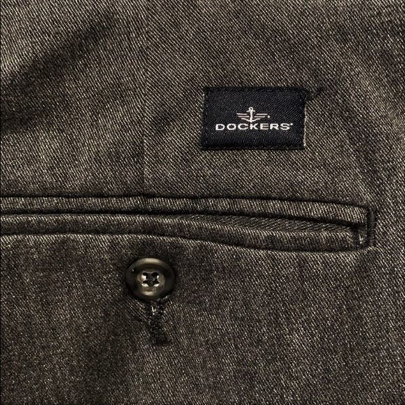 Dockers Dark Gray Flat Front Classic Fit Dress Pants Size 38 x 31.50 - Picture 6 of 7